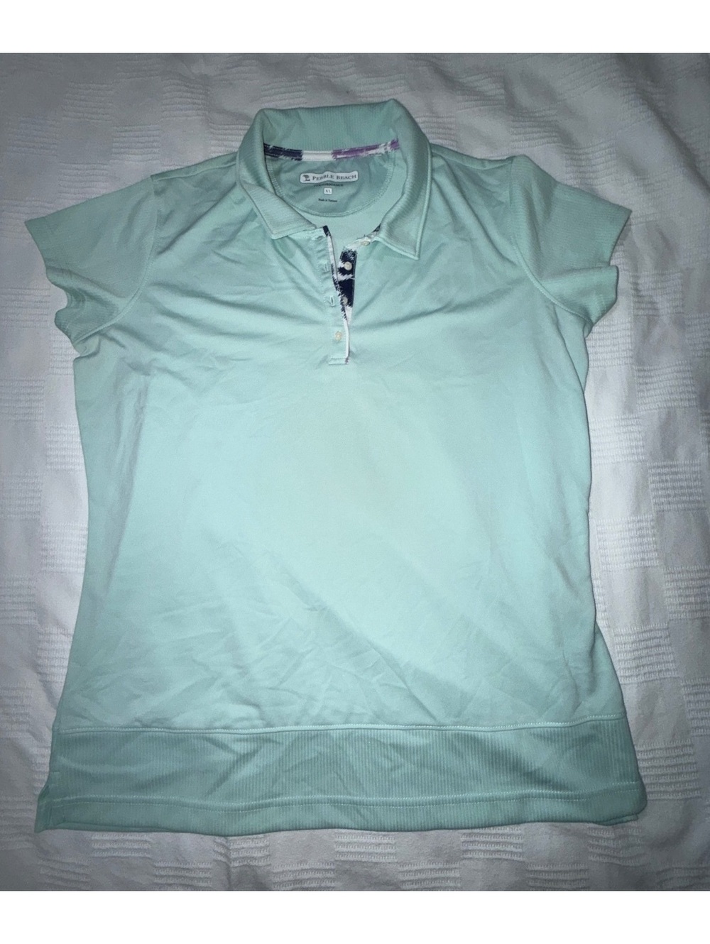Pebble Beach Performance Women's Polo Shirt XL Light Blue